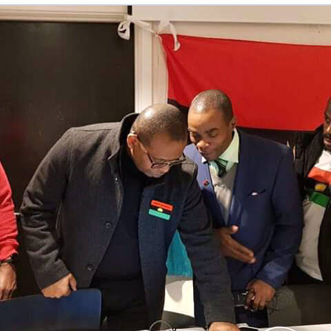 Mazi Uche Mefor with Biafrans in diaspora