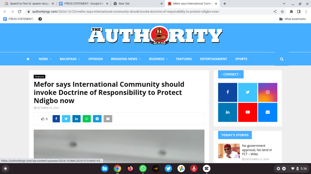 The Call for Responsibility to Protect (R2P) and Secession as a Remedial Process