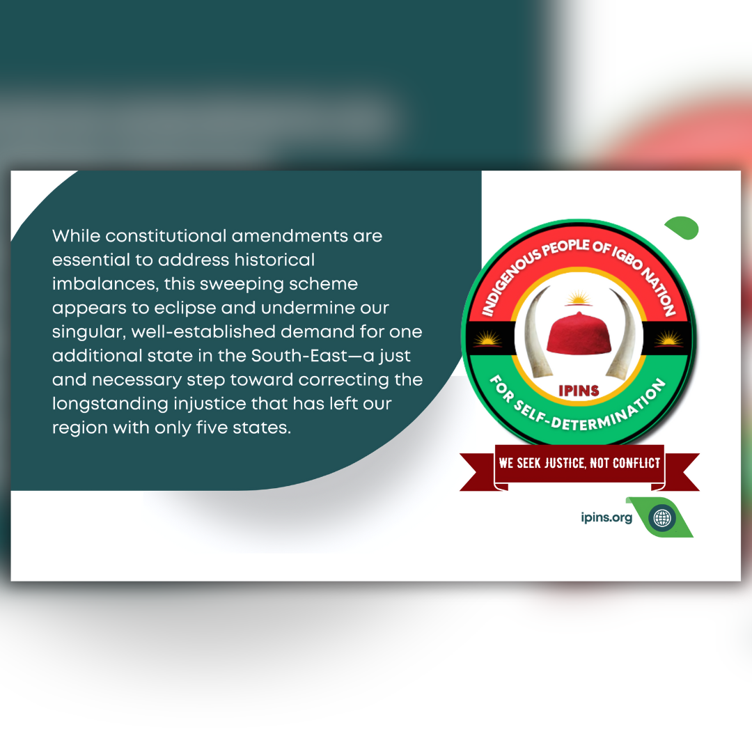 THE SOUTH-EAST COMMITTED TO EXHAUSTING MEANINGFUL AVENUES FOR INTERNAL SELF-DETERMINATION&mdash;UNLESS CONTINUED TO BE BLOCKED BY THE NIGERIAN STATE