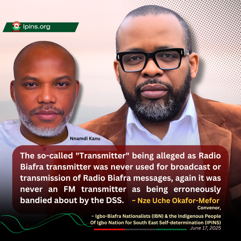 Nze Uche Okafor-Mefor Debunks DSS Allegation of Radio Biafra FM Transmitter